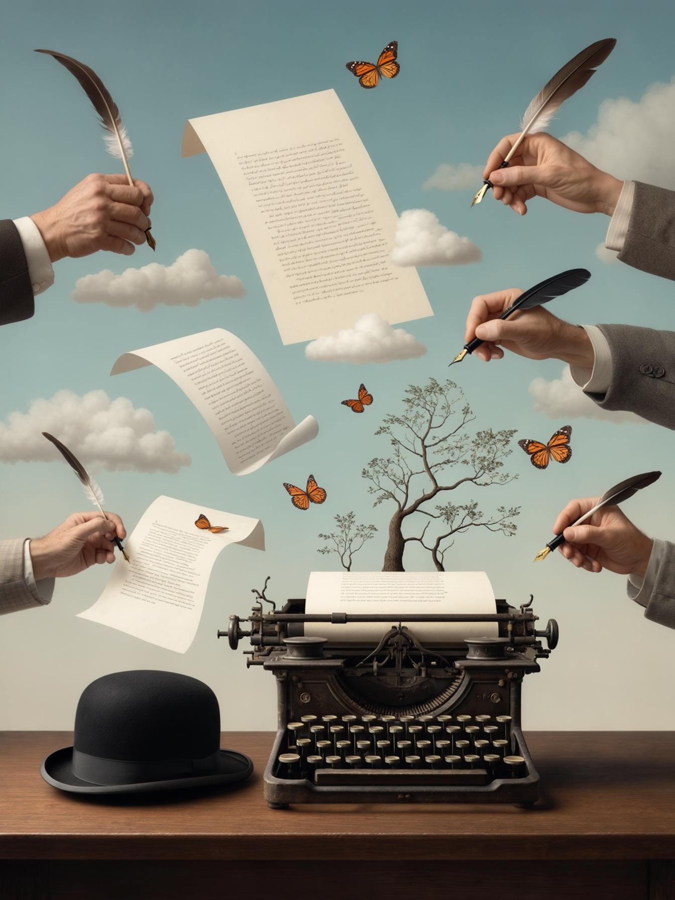 AI content creation system generating blog articles, marketing copy, and social media posts using advanced natural language processing