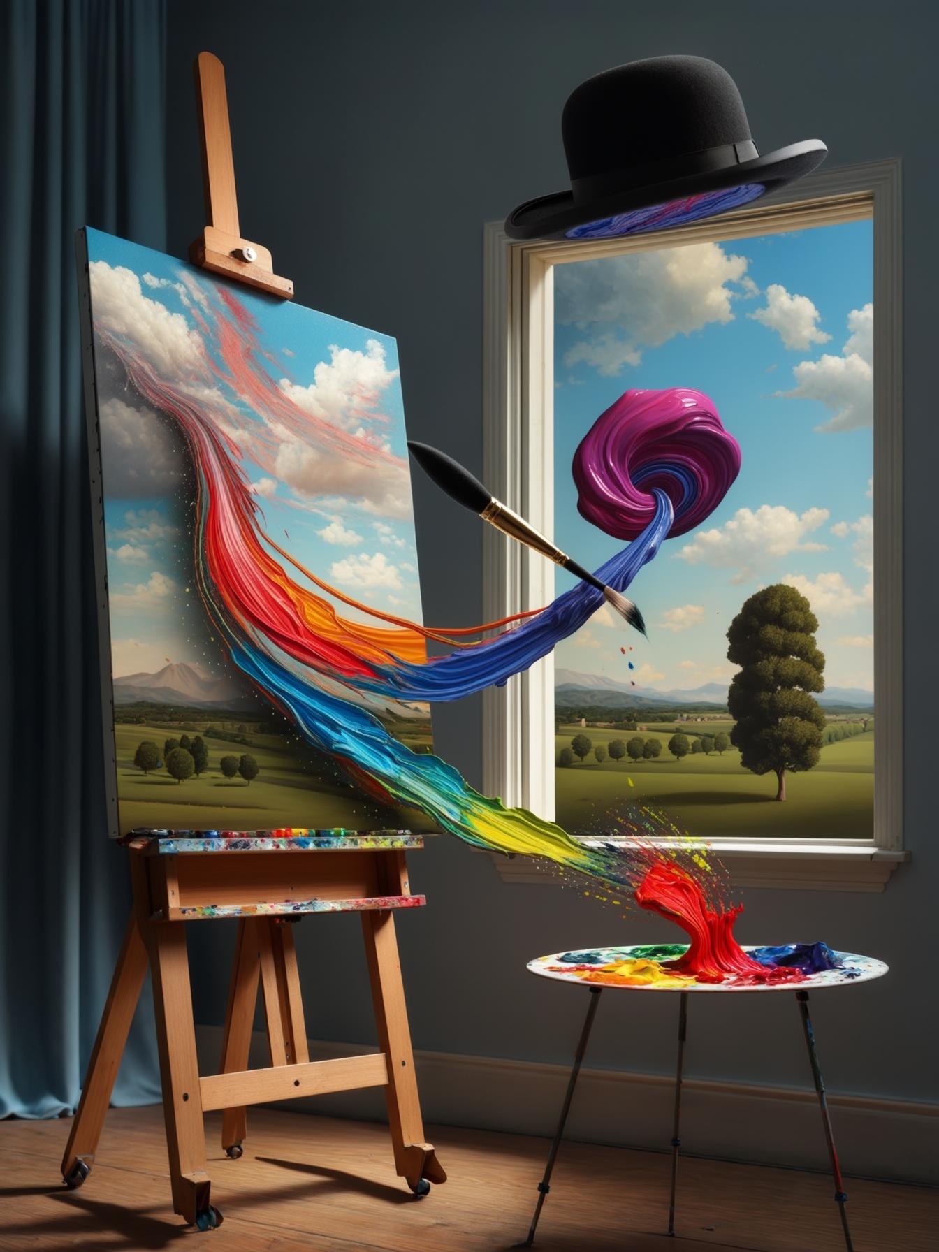 AI image generation technology creating photorealistic artwork and visual content from text prompts using generative artificial intelligence